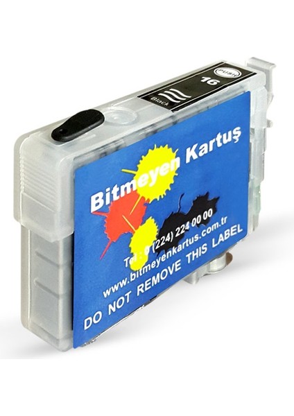 Epson 16XL T1631-1634 Uyumlu Siyah Kolay Dolan Kartuş (Dolu) - WF-2010W/ WF-2510WF/ WF-2520NF/ WF-2530/ WF-2540DWF
