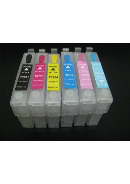 Epson T0791-T0796 Uyumlu Kolay Dolan Kartuşlar (Dolu) Claria Mürekkepli - P50/ PX650/ PX660/ PX700/ PX720/ PX800/ PX810/ PX830/ R265/ R285/ R360/ RX560/ RX585/ RX685 fiyatları