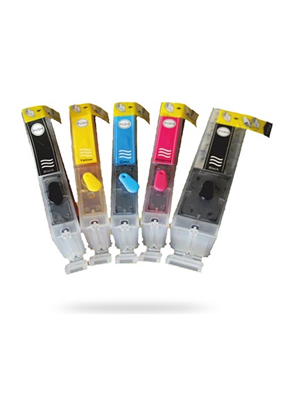 5 Renk Canon Pgı 570/571 Uyumlu Kolay Dolan Kartuşlar- Uyumluluk Pixma Mg 5700 Serisi : MG5750 MG5751 MG5752 MG5753 MG6850 MG6851 MG6852 MG6853 MG7750 MG7751 MG7752 MG77537