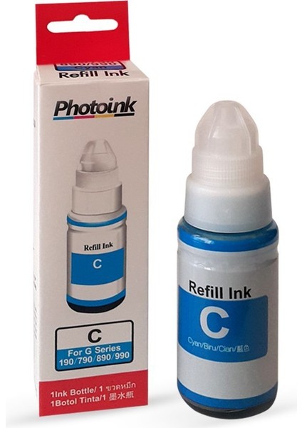 Photo Ink Canon Gı-40 C Uyumlu 70 ml Mavi Photoınk Plus Mürekkep - Canon GM5040 GM6040 G7040