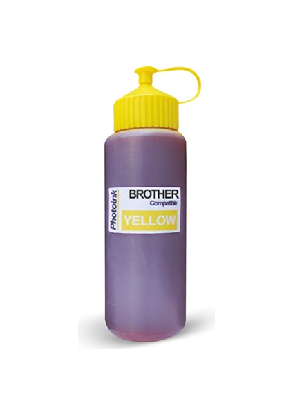 Photo Ink Brother Yazıcılar Için Uyumlu 500 ml Sarı Mürekkep (Photoınk Akıllı Mürekkep) - T300/T310/T500/T510/T800/T810/T910