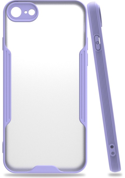 Apple iPhone Se 2020 Kılıf Platin Silikon - Lila 300099