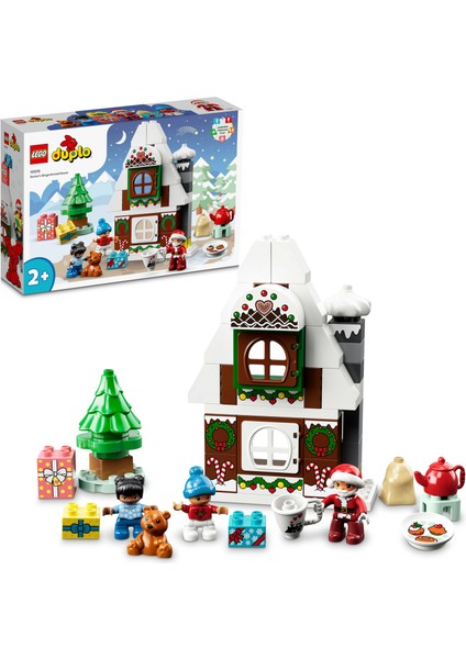 ® DUPLO® Noel Baba'nın Zencefilli Kurabiye Evi 10976 - Okul Öncesi Yaştaki Çocuklar ile 2 Yaş ve Üzeri Çocuklar için Yılbaşı Temalı Oyuncak Yapım Seti (50 Parça)