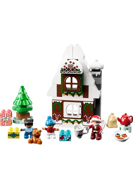 ® DUPLO® Noel Baba'nın Zencefilli Kurabiye Evi 10976 - Okul Öncesi Yaştaki Çocuklar ile 2 Yaş ve Üzeri Çocuklar için Yılbaşı Temalı Oyuncak Yapım Seti (50 Parça)