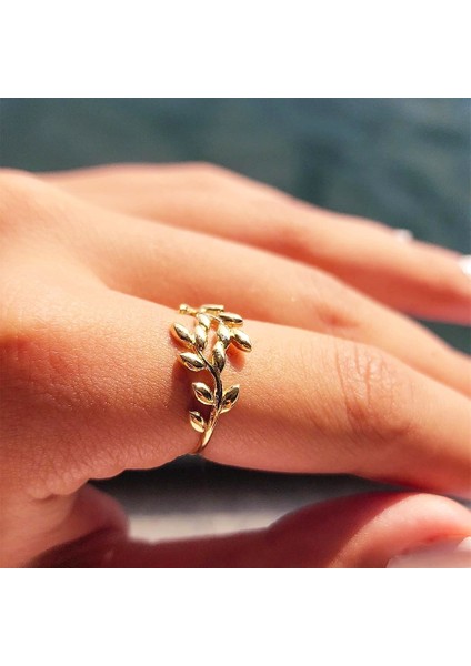 Altın Yüzük - Zeytin Dalı 14 Ayar Altın Yüzük-Taşsız Altın Hediye Yüzük-Modern Hediye Altın Yüzük fiyatları