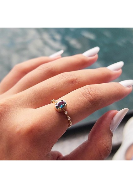 Altın Yüzük - Mistik Topaz 14 Ayar Altın Yüzük - Evlilik Teklifi Yüzüğü - Hediyelik Altın Yüzük indirimleri