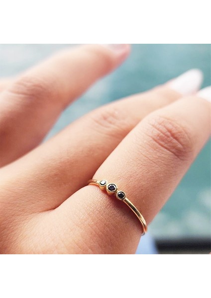 Tria Altın Yüzük - 14 Ayar Altın Minimal Tasarım Yüzük - 14 Ayar Altın Eklem Yüzüğü