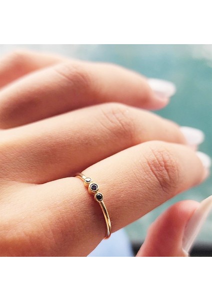 Tria Altın Yüzük - 14 Ayar Altın Minimal Tasarım Yüzük - 14 Ayar Altın Eklem Yüzüğü fırsatları