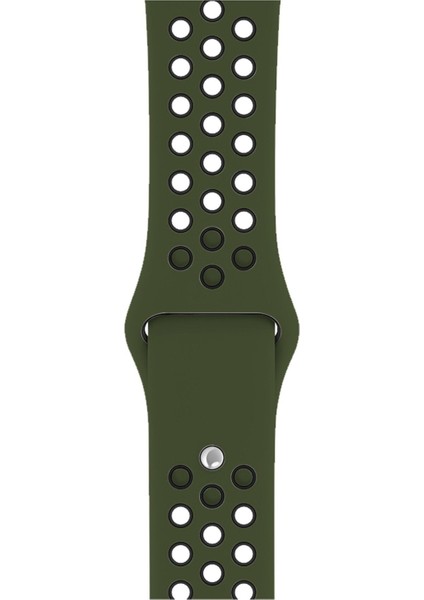 Apple Watch Uyumlu Silikon Kayış Delikli Kordon Uyumlu Seri 1 2 3 4 5 6 7 Se 38MM/40MM/41MM