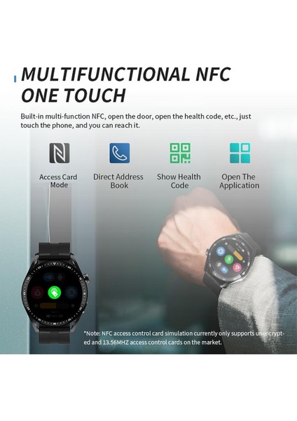 Nfc Akıllı HW28 Erkek Bluetooth Çağrı Kablosuz Şarj Ses Yardımcısı Spor Yuvarlak Saat Android IOS Vs L13 (Yurt Dışından) fiyatları