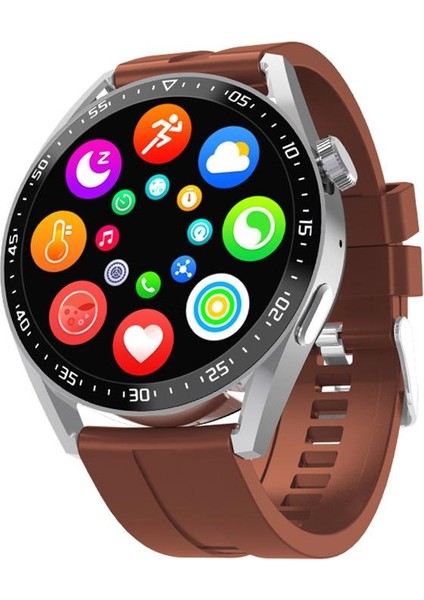 Nfc Akıllı HW28 Erkek Bluetooth Çağrı Kablosuz Şarj Ses Yardımcısı Spor Yuvarlak Saat Android IOS Vs L13 (Yurt Dışından)
