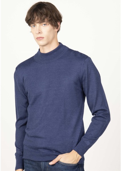 Slim Fit Dar Kesim Yarım Balıkçı Yaka Düz Erkek Kazak fiyatları