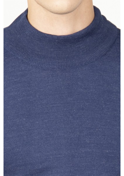 Slim Fit Dar Kesim Yarım Balıkçı Yaka Düz Erkek Kazak fırsatları