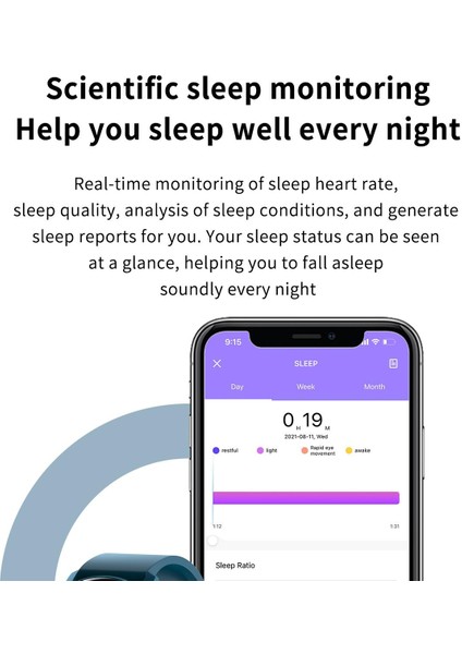 Yuvarlak Akıllı İzle Kadın Erkek Spor Saat Uyku Nabız IOS Android İçin Su Geçirmez Saatler (Yurt Dışından)