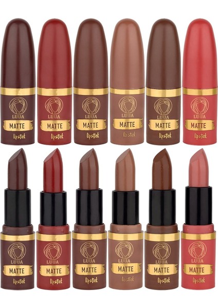 6 Adet Matte Lipstick Ruj