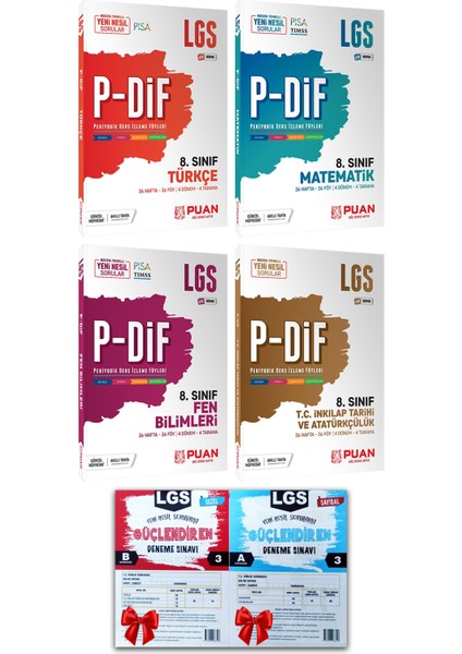 8. Sınıf LGS Türkçe Matematik Fen Bilimleri İnkılap PDİF Konu Anlatım Föyleri Seti