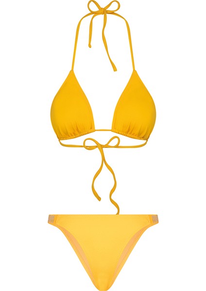 Üçgen Sarı Bikini Takımı