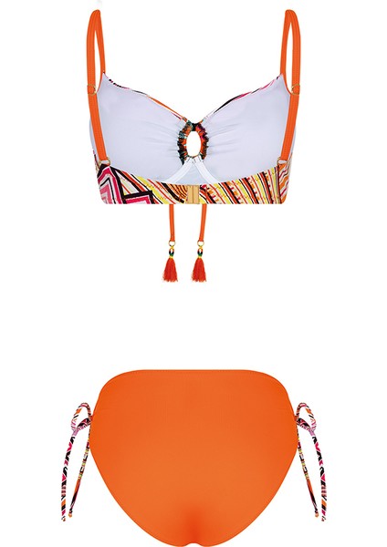 Geometrik Desenli Balenli Bikini Takımı fiyatları