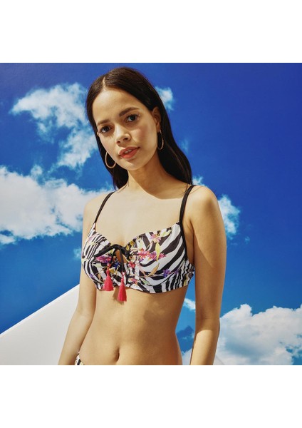 Önü Sürgülü Balenli Bikini Takımı