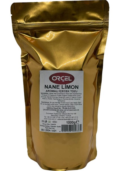 Nane Limon (Mentöllü) Aromalı İçecek Tozu Oralet 1 kg.