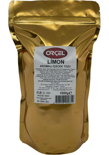 Limon Aromalı İçecek Tozu Oralet 1 kg