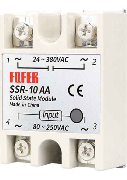 Roba SSR-10AA Ssr Röle Ssr Tek Fazlı Solid State Röle 80-250V Ac 10A