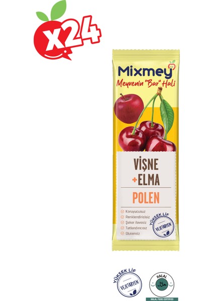 Bee Elma Vişne Polen 25 gr 24'lü