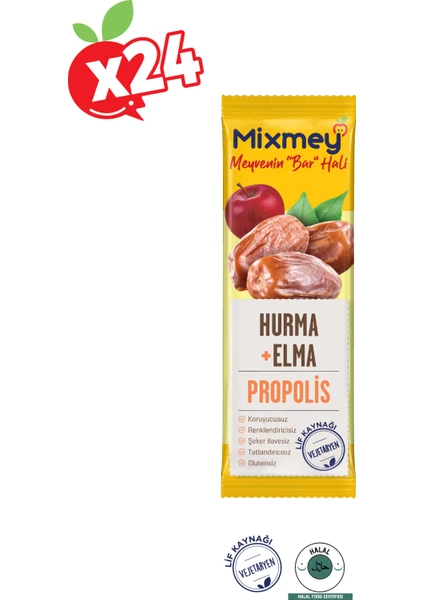 Bee Elma Hurma Propolis 25 gr 24'lü