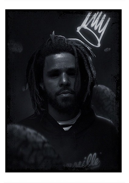 J. Cole Rap Müzik Mdf Poster