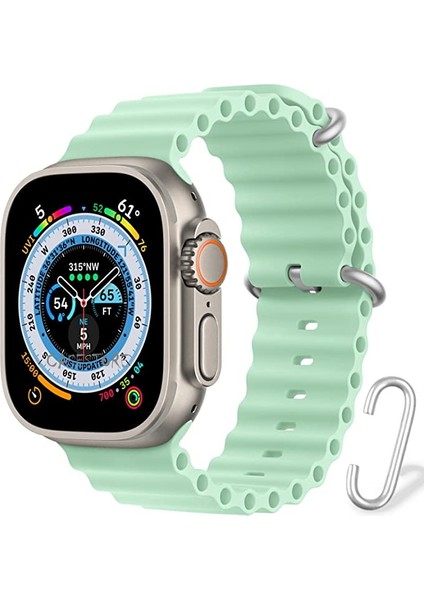 Apple Watch Series Ultra Iwatch Se, Series 8 7 6 5 4 3 2 1 49MM 45MM 44MM 42MM Kordon Silikon Naylon Kayış Baklalı Bileklik Loop Hasır Ayarlanabilir Kancalı Tokalı Orange Albine