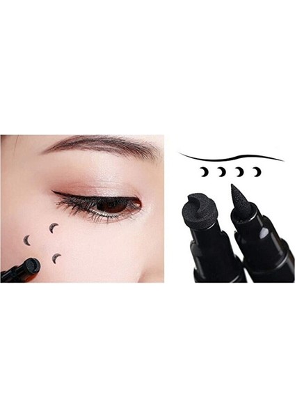 Çift Uçlu Ay Desenli Eyeliner