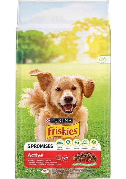 Friskies Active Sığır Etli Köpek Maması 10 kg