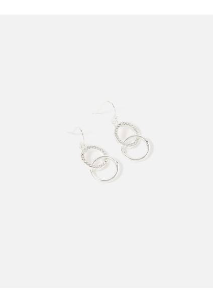 Birbirine Geçmeli Küpe Silver