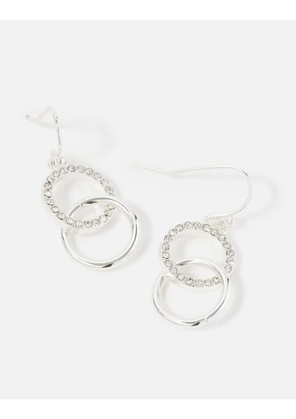 Birbirine Geçmeli Küpe Silver modelleri