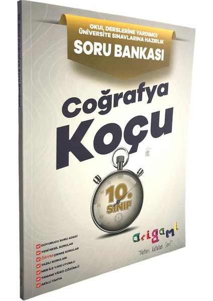 Tammat Yayınları Origami 10. Sınıf Coğrafya Soru Bankası (Ciltli)