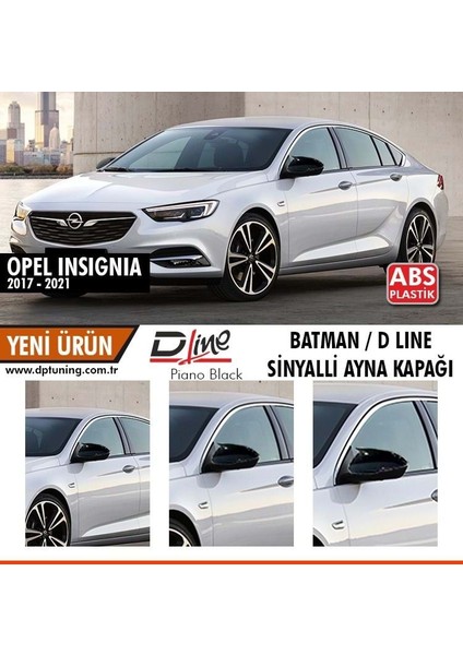 Opel Insignia 2017-2021 Parlak Siyah Batman Ayna Kapağı