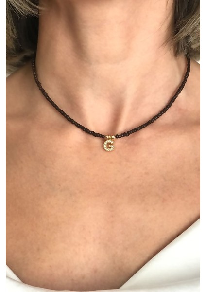 G Harfli Boncuk Kolye