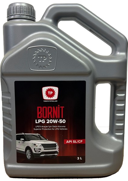 Türkiye Petrolleri Bornit LPG 20W-50 3 Litre Motor Yağı ( Üretim Yılı :2022 )