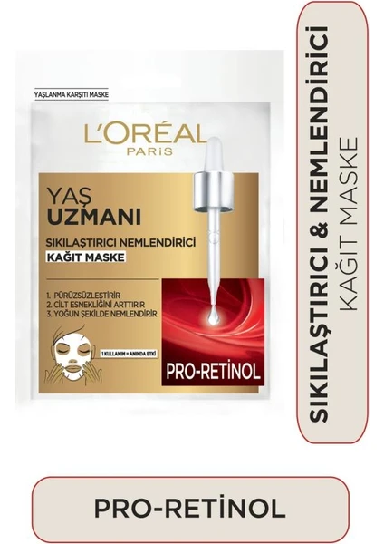 L'Oréal Paris Yaş Uzmanı Sıkılaştırıcı & Nemlendirici Kağıt Maske