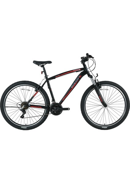 Mts 4600 Erkek Dağ Bisikleti 34CM V 24 Jant 21 Vites Mat Siyah Kırmızı