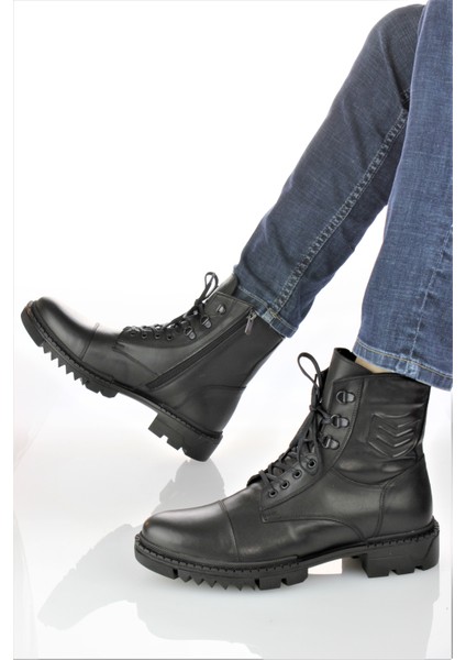 Erkek Hakiki Deri Arma Detaylı Uzun Postal Bot MR14032 modelleri