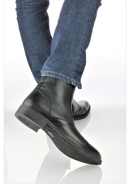 Erkek Hakiki Deri Kauçuk Taban Klasik Kürklü Bot ER22/B658 modelleri