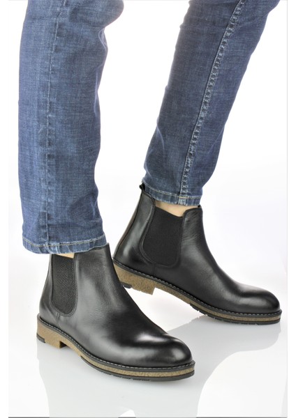 Erkek Hakiki Deri Lastik Detaylı Deri Chelse Bot ER22/B661 fiyatları