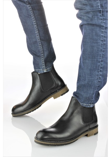 Erkek Hakiki Deri Lastik Detaylı Deri Chelse Bot ER22/B661 modelleri