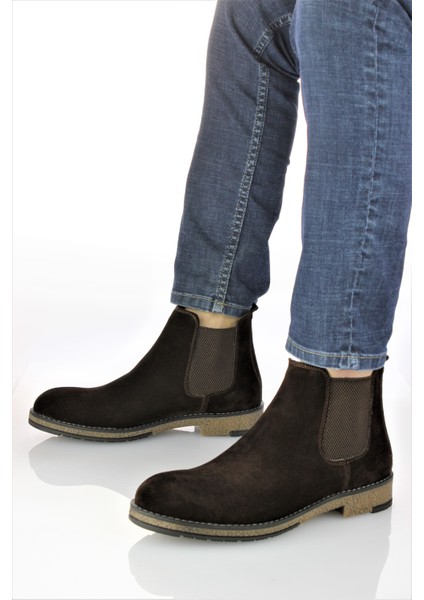 Erkek Deri Lastik Detaylı Süet Chelse Bot ER22/B661 fiyatları