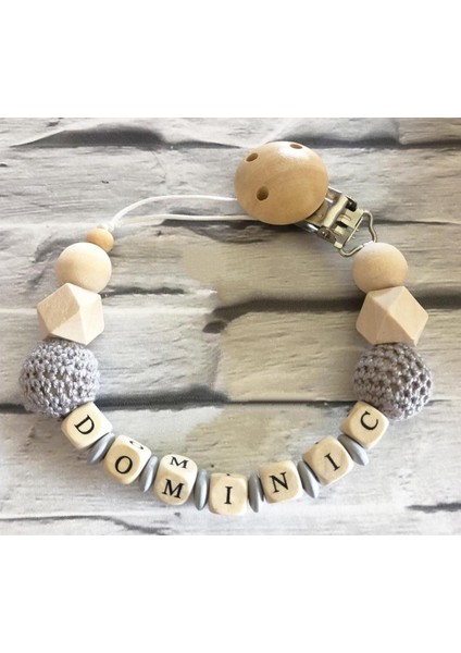 Isimli Emzik Zinciri - Emzik Askısı - Bebek Hediyesi 143