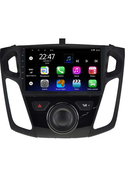 Ford Focus 3-4 Android 12 Kablosuz Carplay Navigasyon Multimedya Ekran Teyp - MY-0609W-FORD Focus 3-4