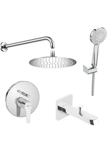 Esteria Pack Eco Ankastre Banyo Seti Gagalı Krom A5D257EC0K