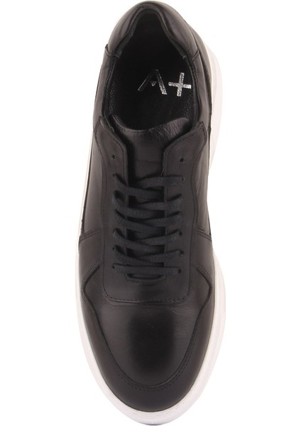 - Siyah Deri Bağcıklı Erkek Sneaker indirimleri