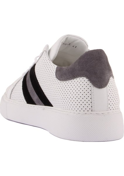 - Beyaz Deri, Siyah, Gri Süet Bağcıklı Erkek Sneaker fırsatları